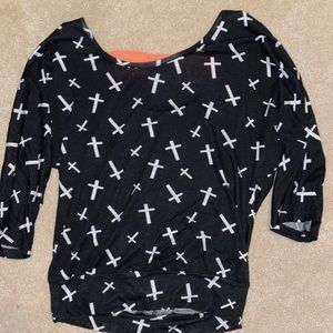 Shirt with cute bow accent on back